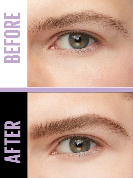 mybelline express brow fast sculpt before after