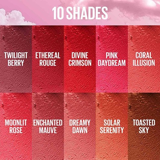 MNY Lip Cloudtopia ATF Shade Guide Carrousel